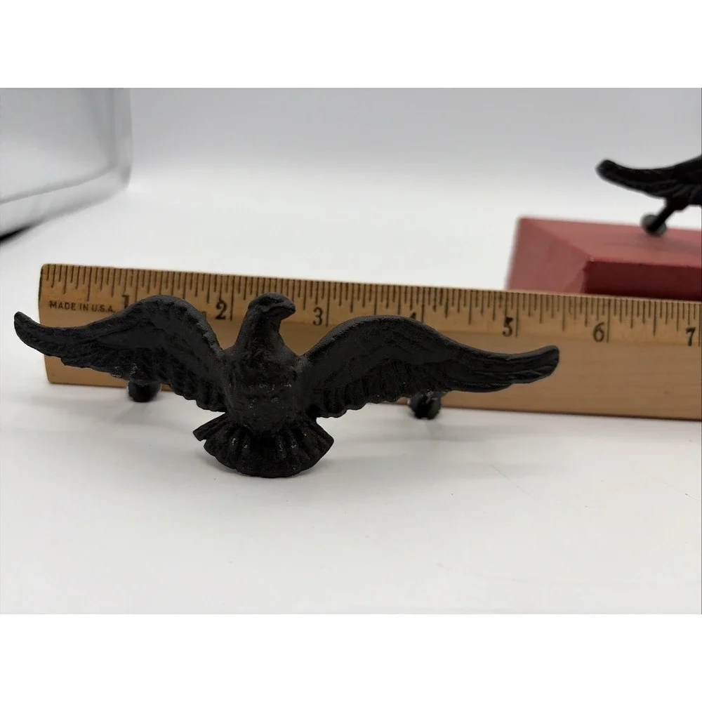 Antique Dresser Drawer Pulls Eagle Cabinet Handles Vintage Hardware 2 Black Set